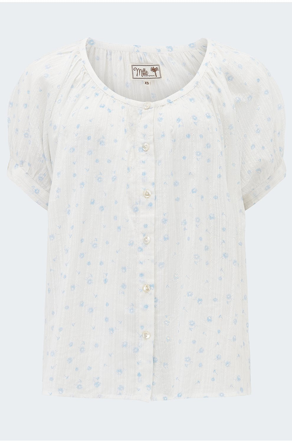 Naomi Top in Blue Floral