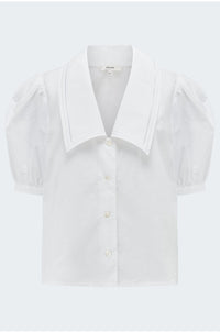Poplin Sailor Top in White