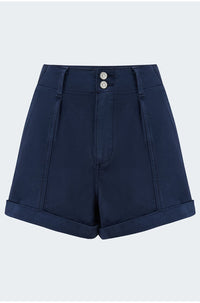 Brooklyn Short with Cuff in Vintage Cosmic Navy