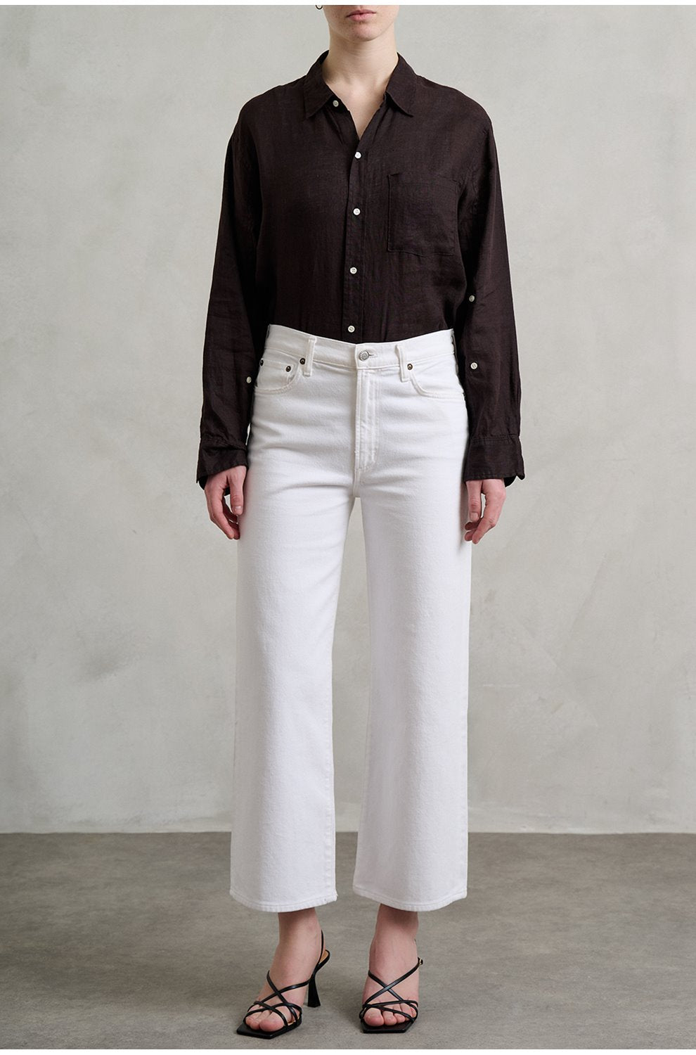 Harper Crop Jean in Sour Cream