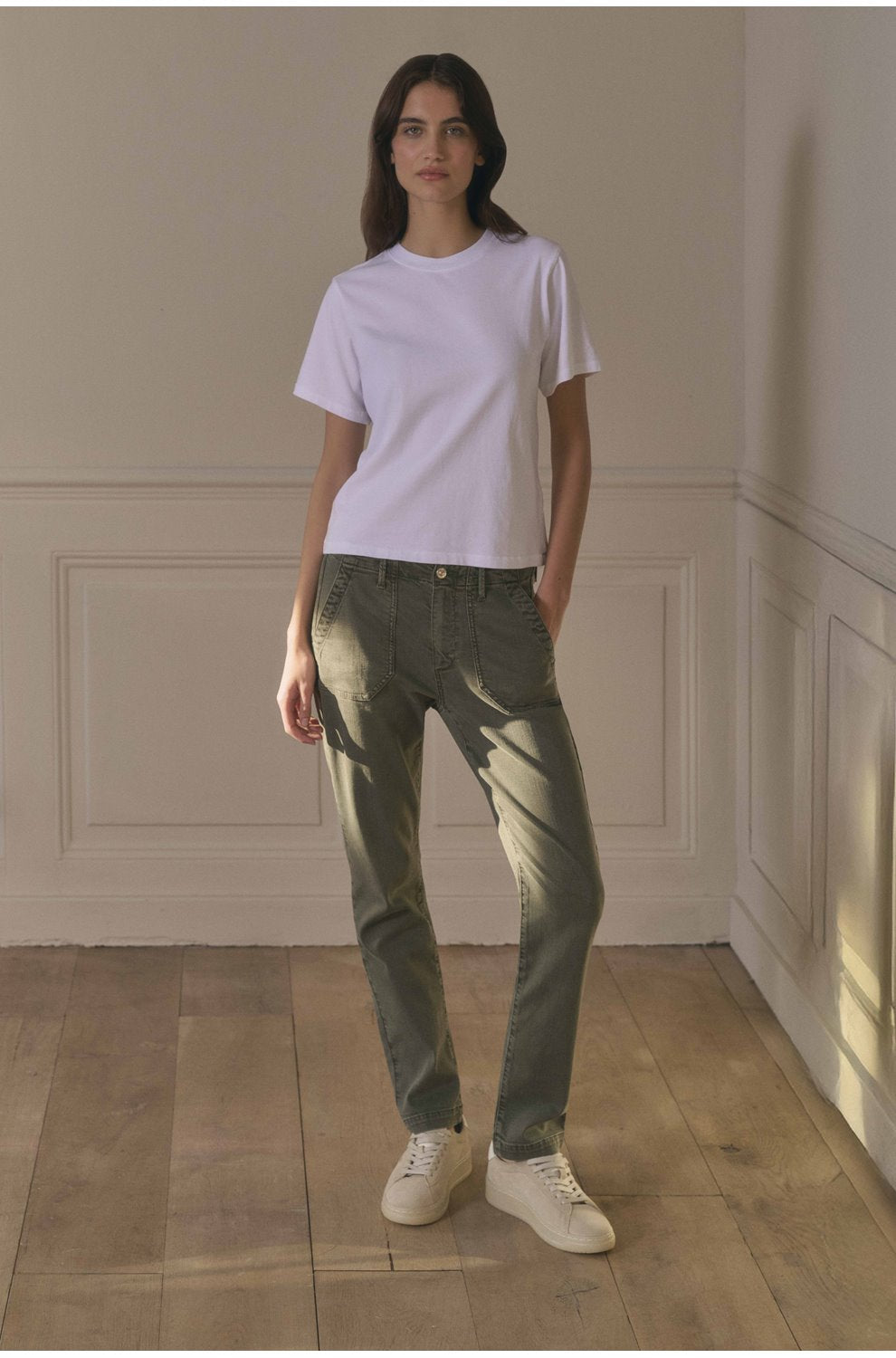 Mayslie Straight Ankle in Vintage Ivy Green