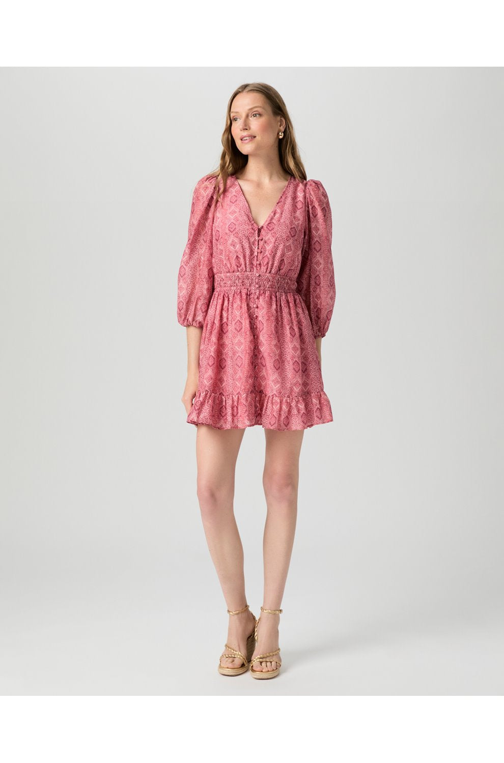 Ophelie Dress in Dark Pink