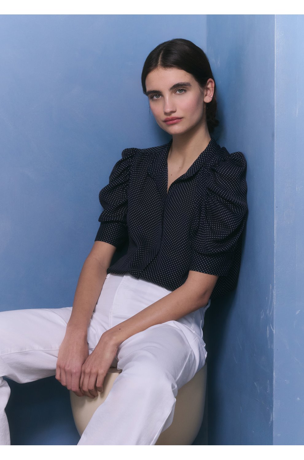 Gillian Top Navy Multi