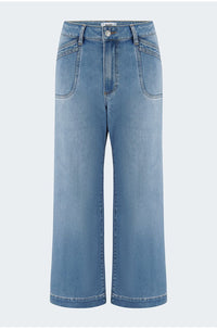 Anessa Wide Leg Jean in Hidden Gem with Curved Inset Pockets