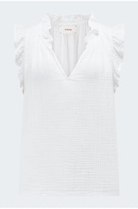 Bex Top in White Chelsea Gauze