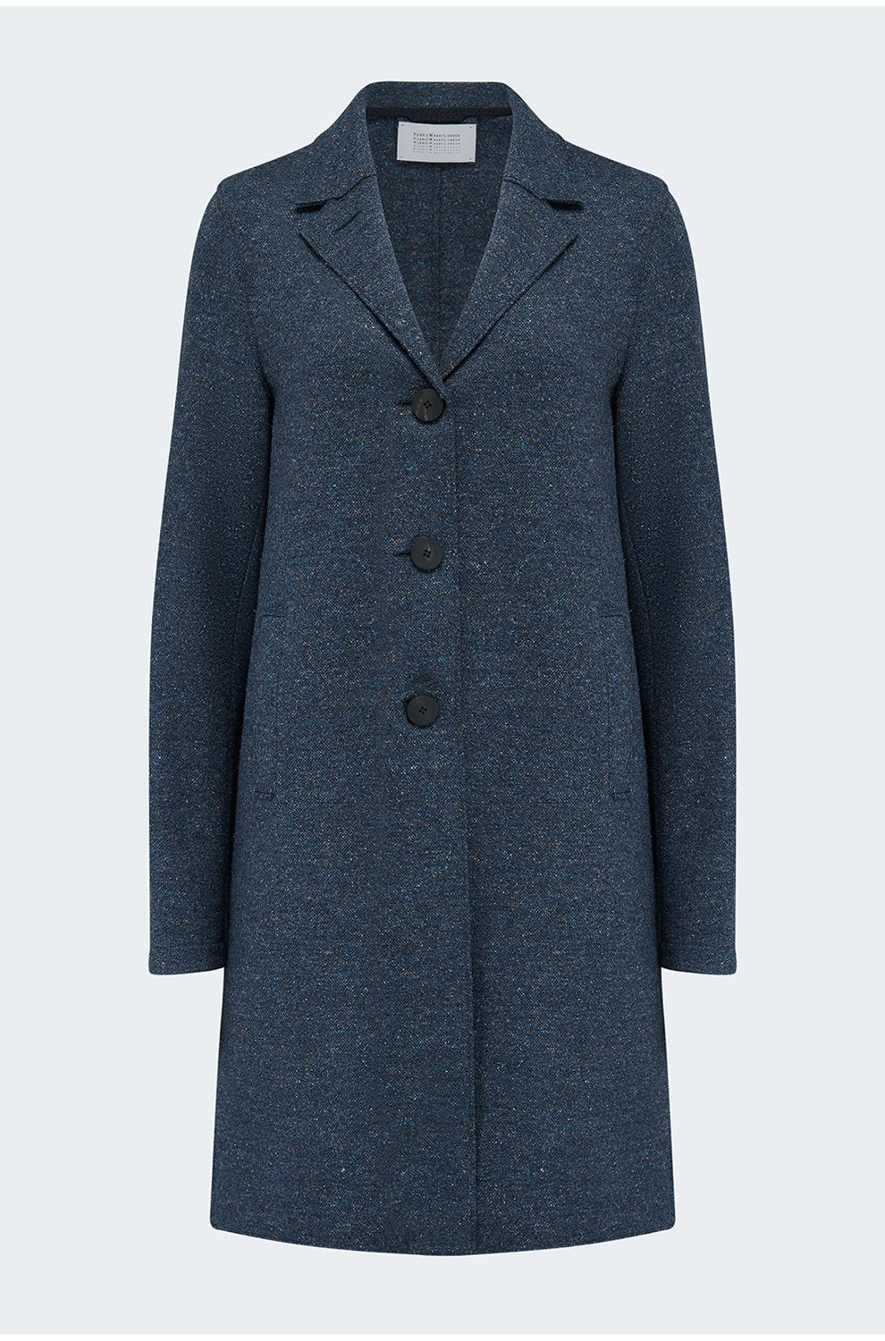 Donegal Boxy Coat in Dark Blue