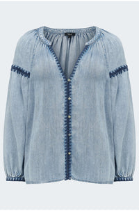 Toshi Top In Medium Cloud Wash