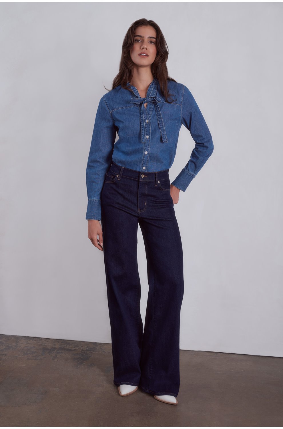 Le Slim Palazzo Long in Rinse
