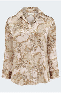 Dani Blouse in Toasted Almond Lace