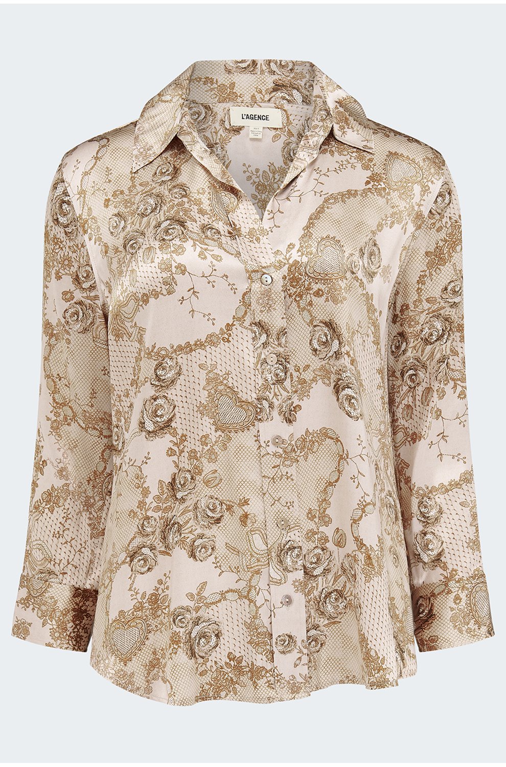 Dani Blouse in Toasted Almond Lace