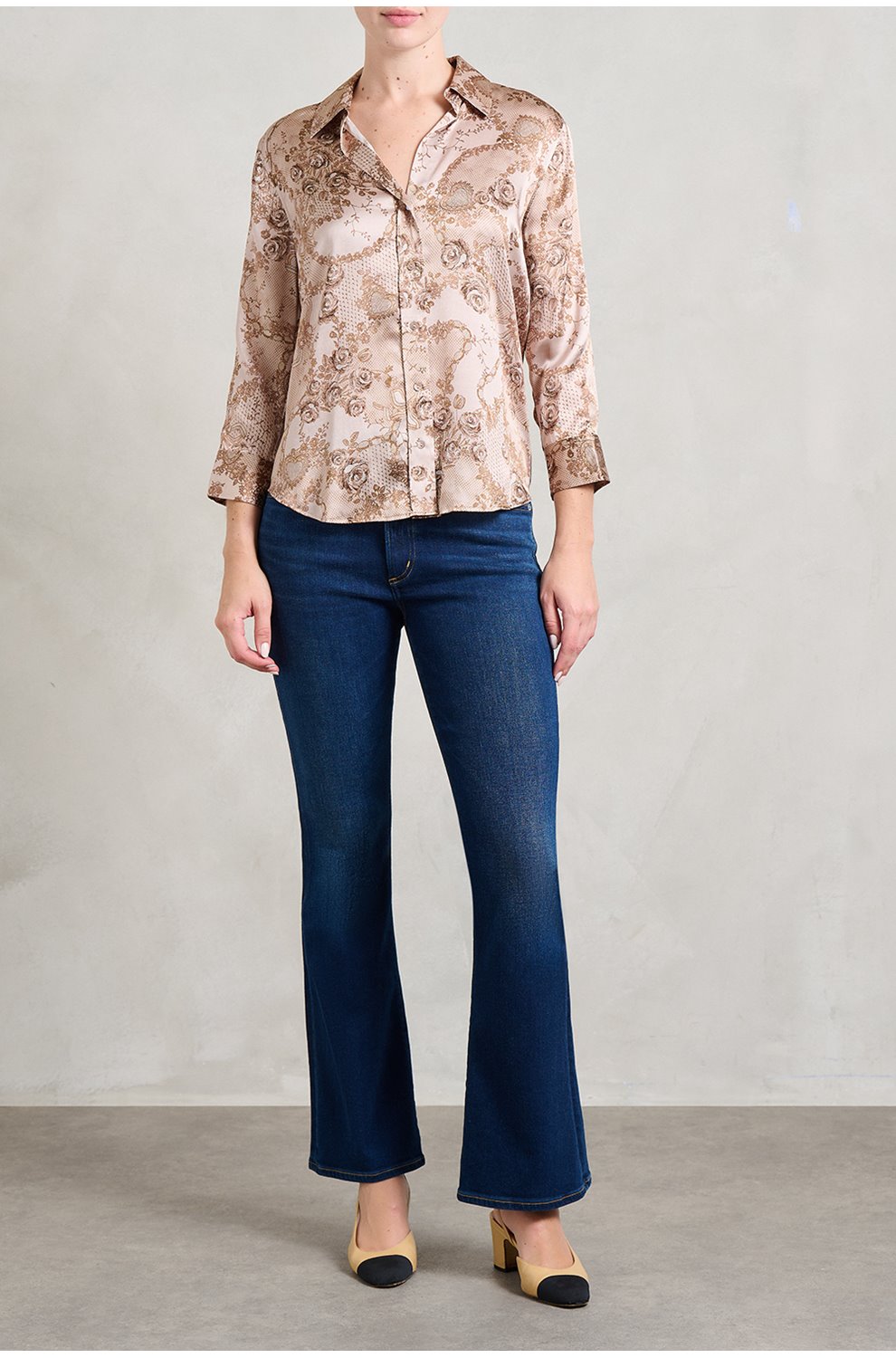 Dani Blouse in Toasted Almond Lace