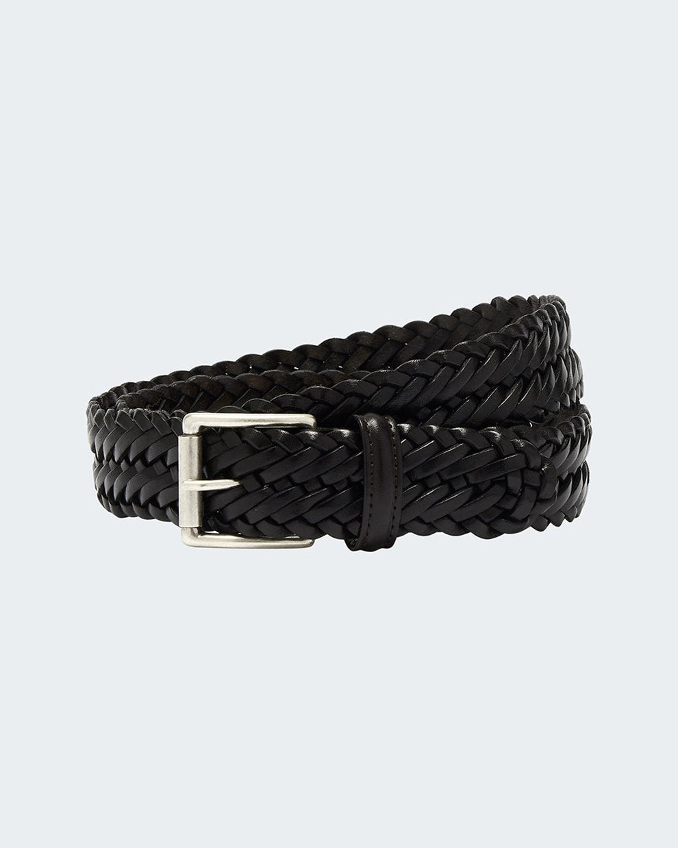 Leather Weave Belt Dark