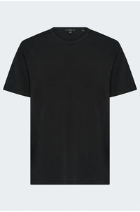 Garment Dye Cotton T-Shirt in Black