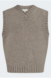 Yak Blend Vest in Dark Taupe