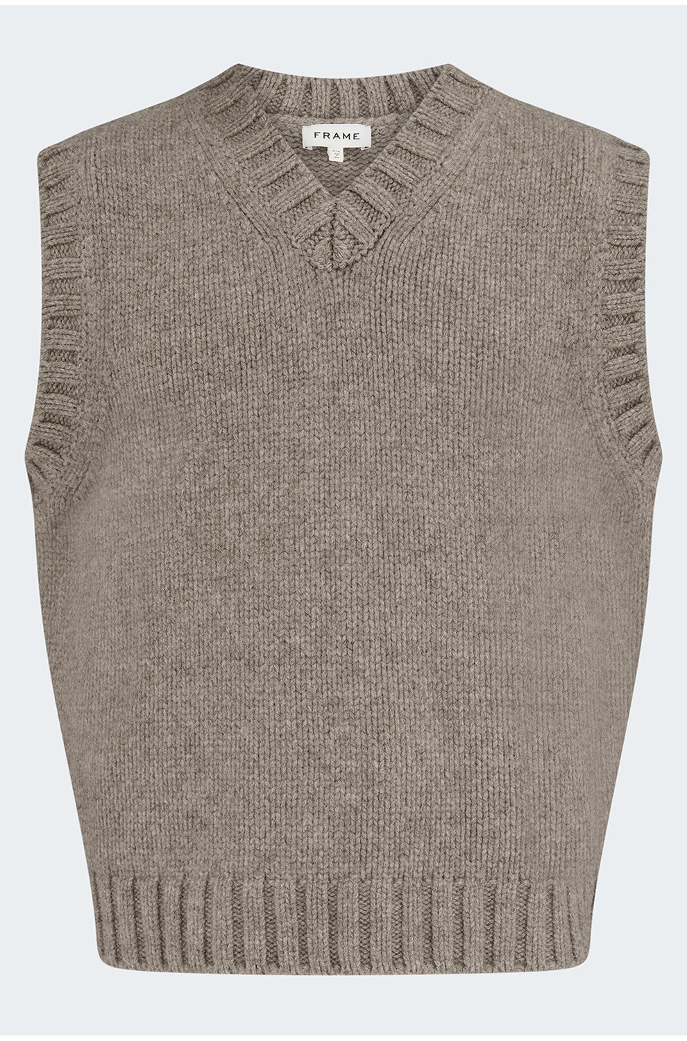 Yak Blend Vest in Dark Taupe
