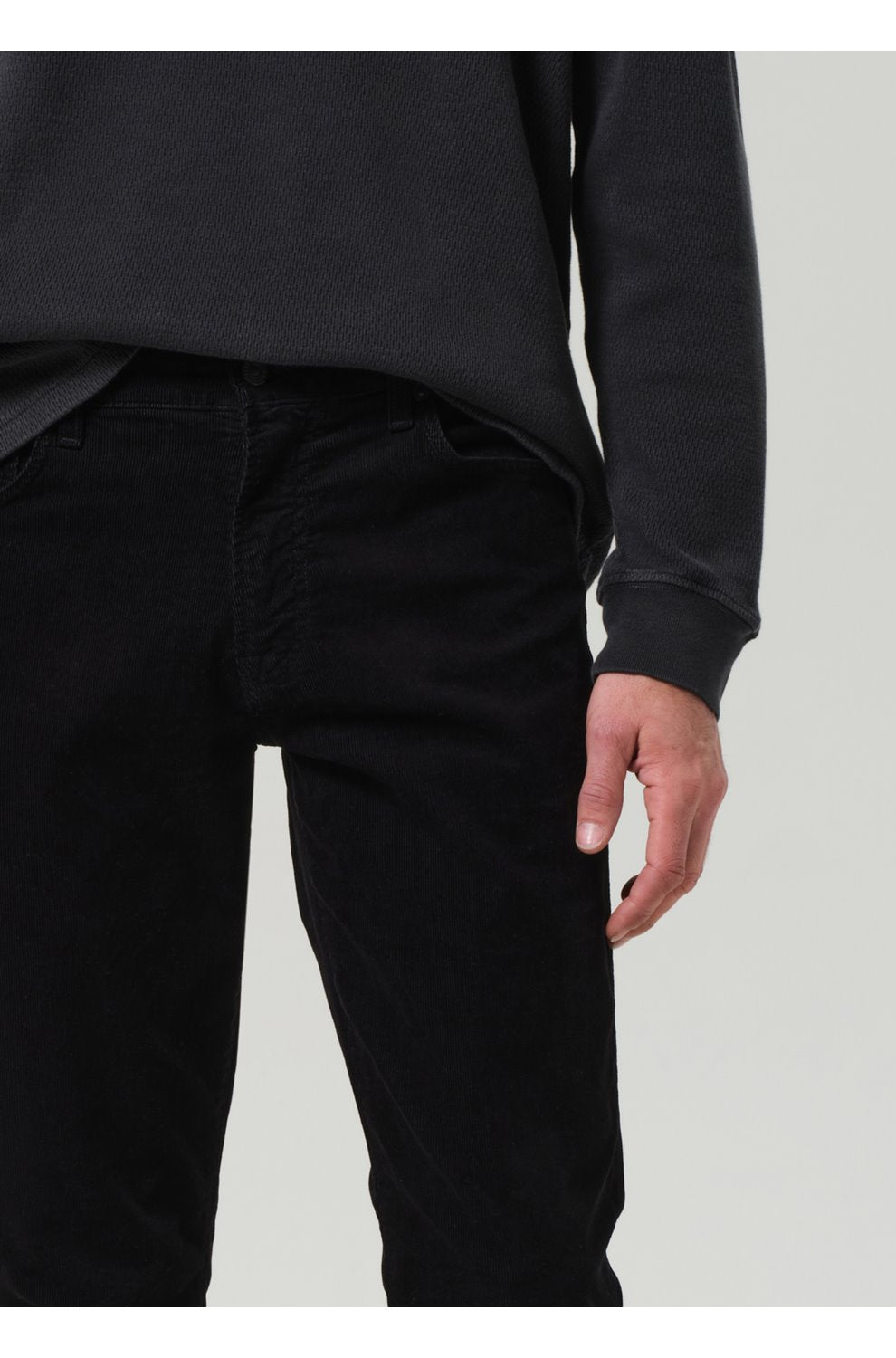 Elijah Straight Jean in Black Cord