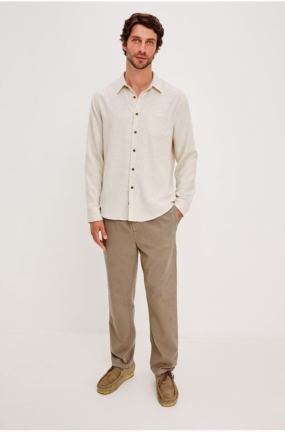 Runson Shirt in Cream Heather