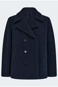 Boucle Peacoat in Navy