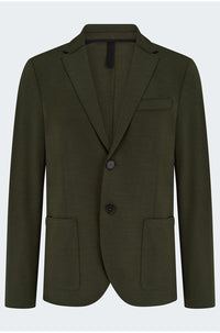 2 Button Merino Jacket in Moss Green