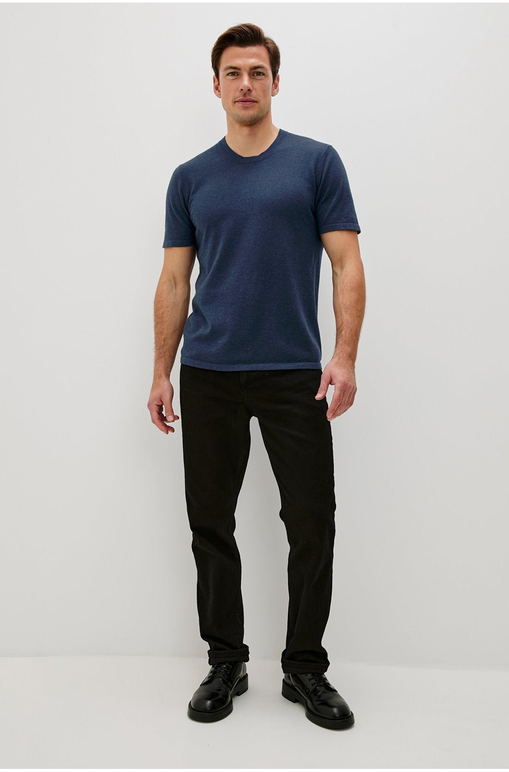 Mason Tee in Heather Blue