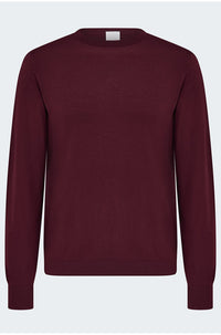 Crew Neck Sweater in Burgundy