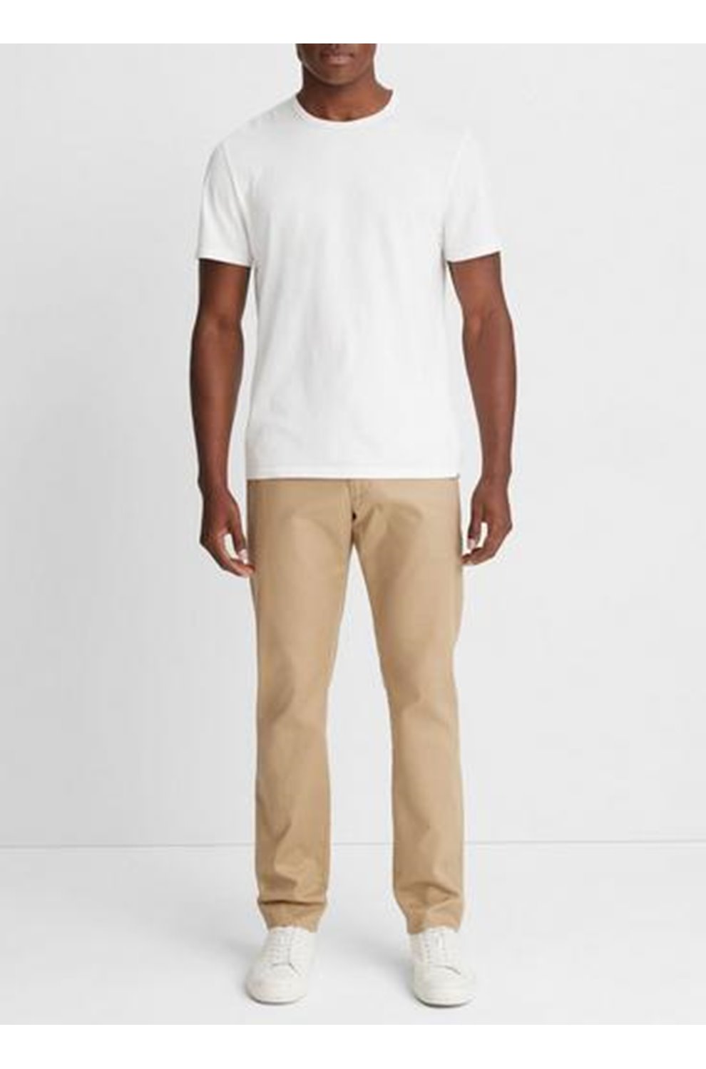 Garment Dye Cotton T-Shirt in Optic White