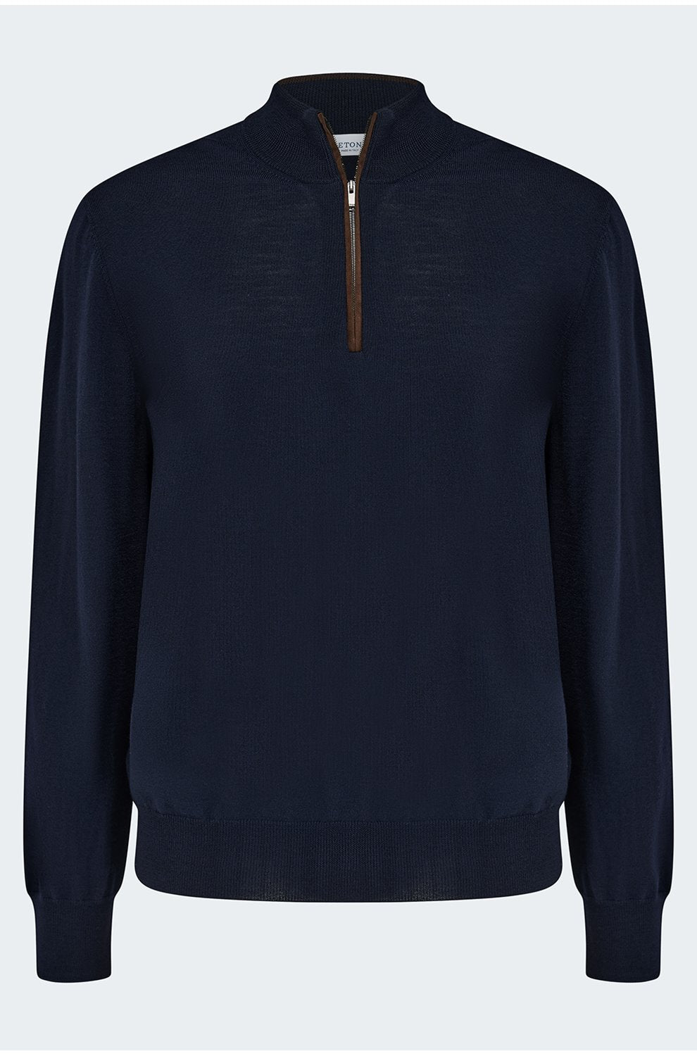 Quarter Zip Knit in Navy Blue