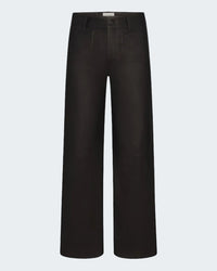 Le Slim Palazzo Leather with Modernist Pockets In Black