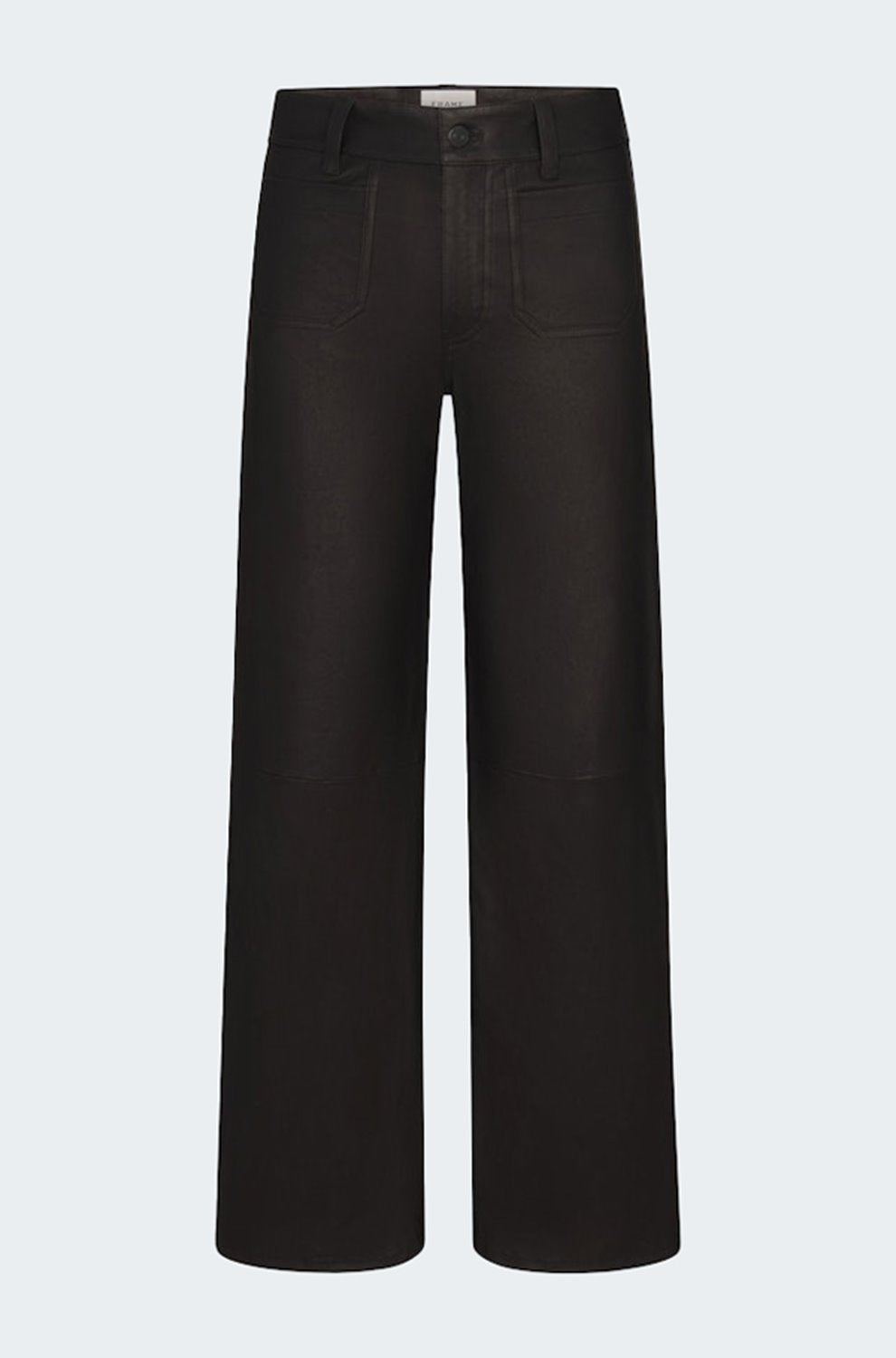 Le Slim Palazzo Leather with Modernist Pockets In Black