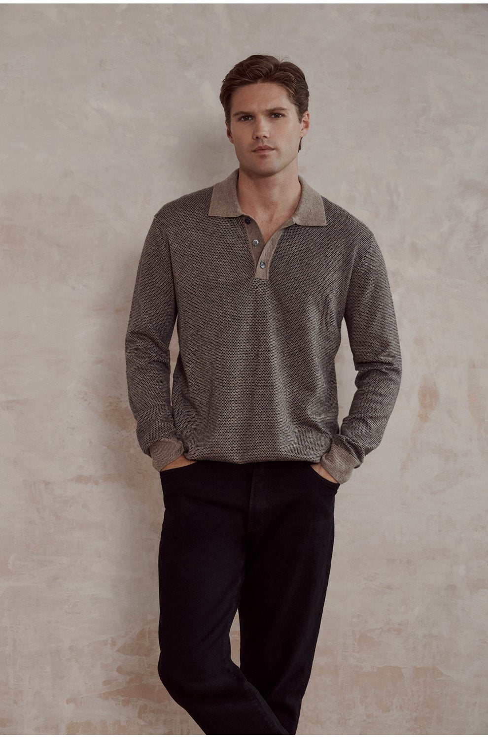 Anders Polo in Flax Navy