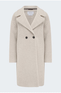 Drop Shoulder Coat In Almond