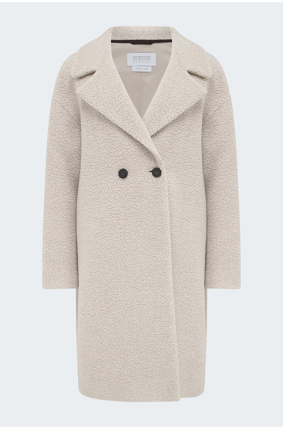 Drop Shoulder Coat In Almond