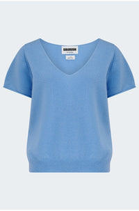 Biarritz Knitted Tee in Blue