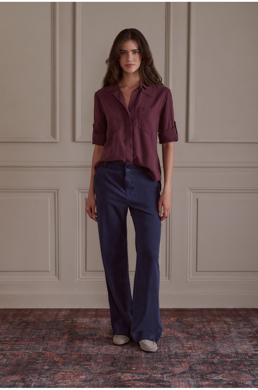 Sydney Wide Leg Pant in Endless Sea