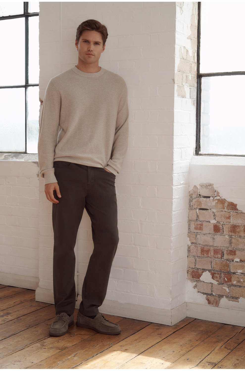 Dylan 5 Pocket Pant in Frog