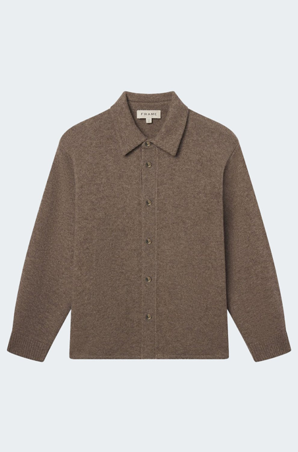 Long Sleeve Shirt Sweater in Dark Taupe