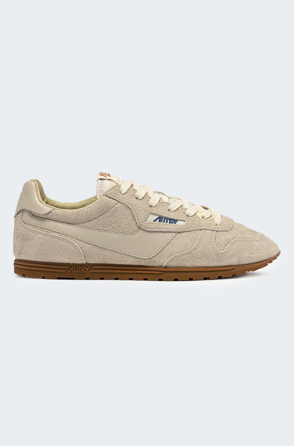 Wind Spin Sneaker in Seude Leather Neutral