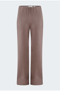 High Waist Fluid Satin Bias Pant In Mauve Lilac