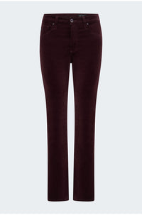 Mari Straight Jean in Winery Velvet
