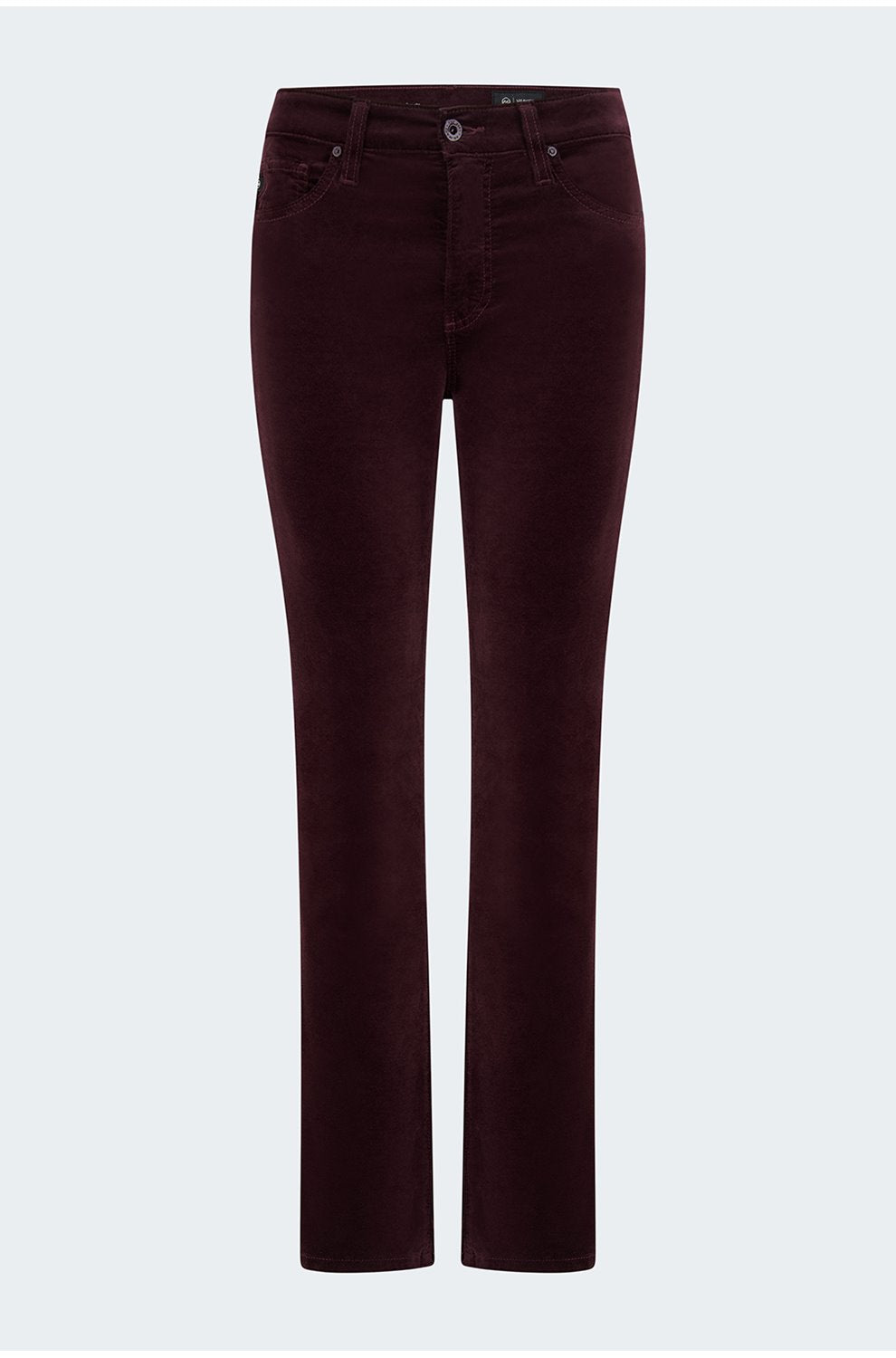 Mari Straight Jean in Winery Velvet