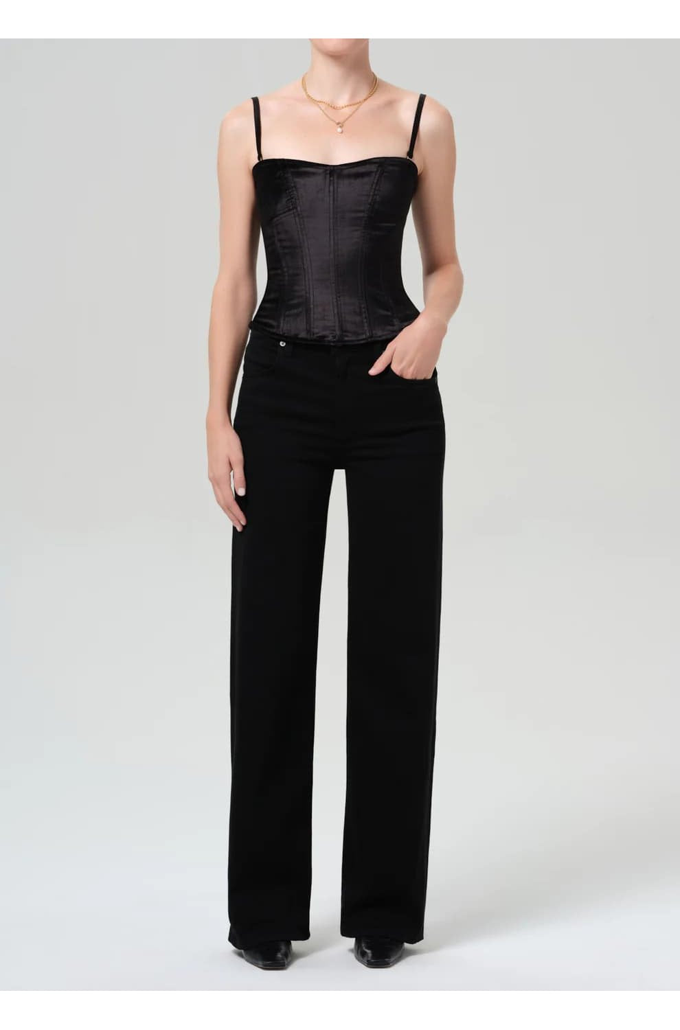 Annina High Rise Wide Leg in Starless