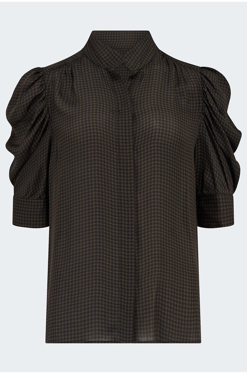 The Houndstooth Gillian Top in Americano Multi