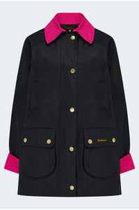 Icons Modern Beadnell Wax Jacket In Navy Classic