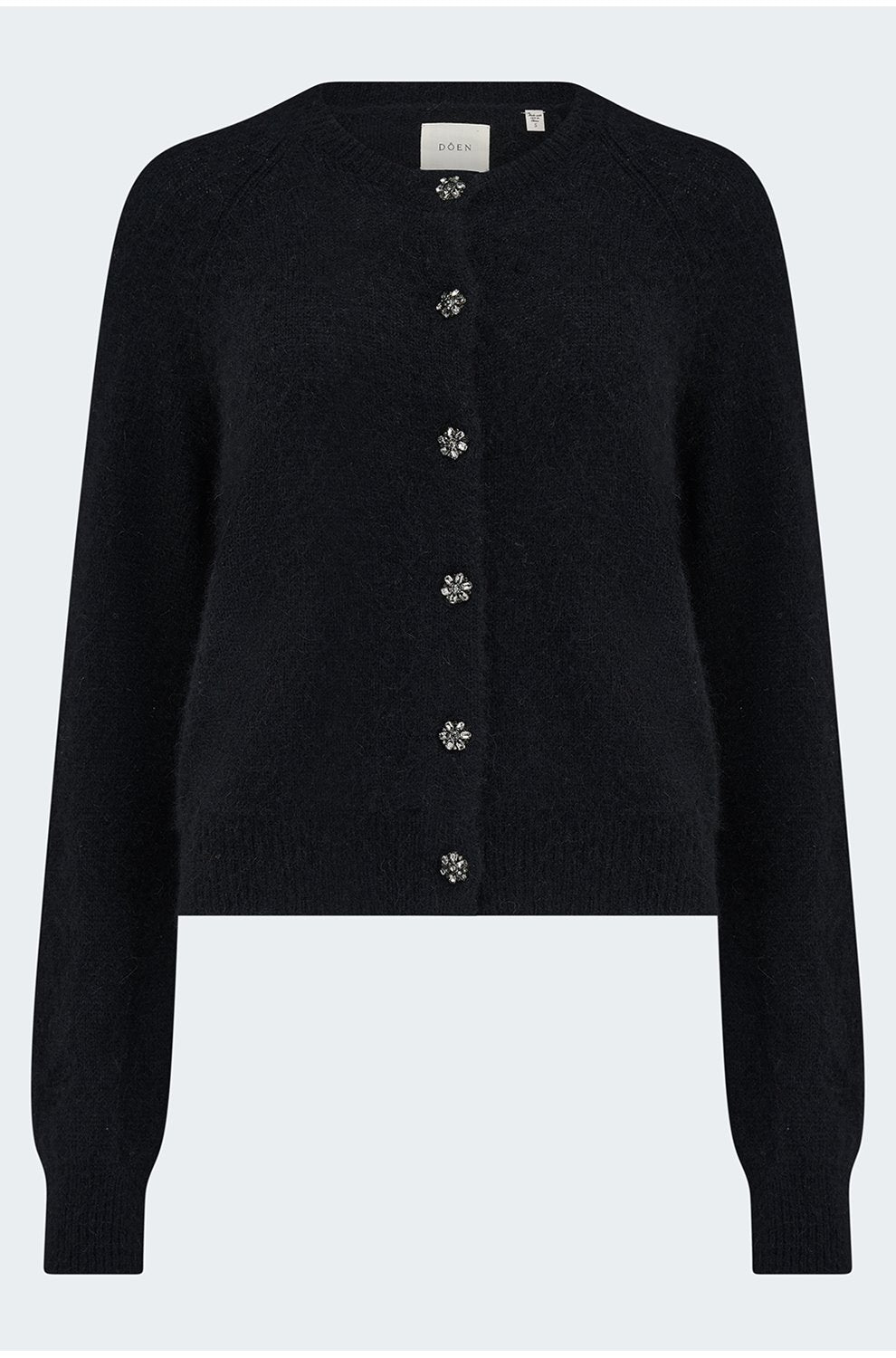 Petra Crystal Cardigan In Black