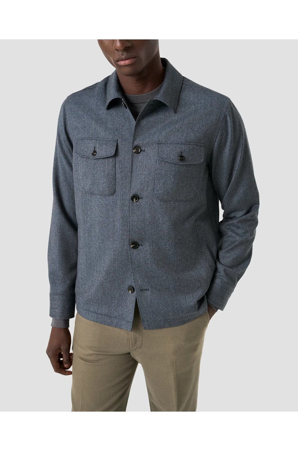 4 Pocket Overshirt in Blue