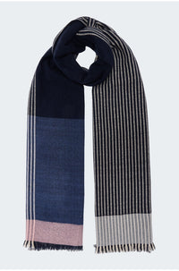 Fedora Scarf in Navy Pink