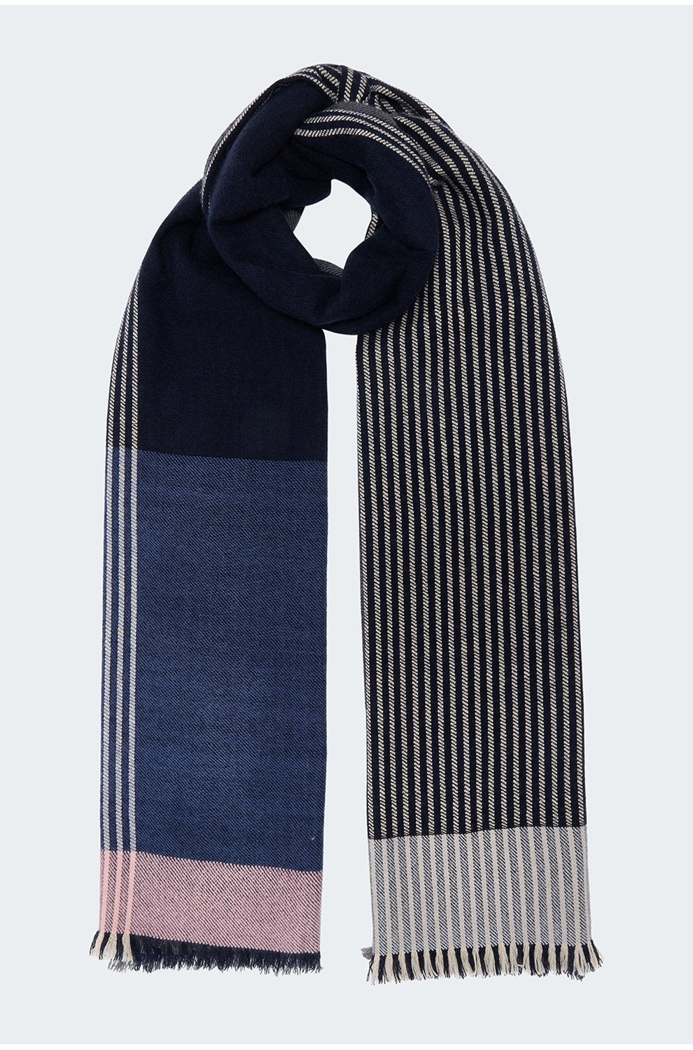 Fedora Scarf in Navy Pink