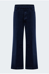 Anessa Wide Jean in Deep Navy Velvet