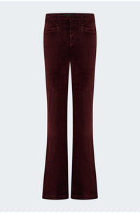 High Rise Laurel Canyon in Dark Oxblood Velvet