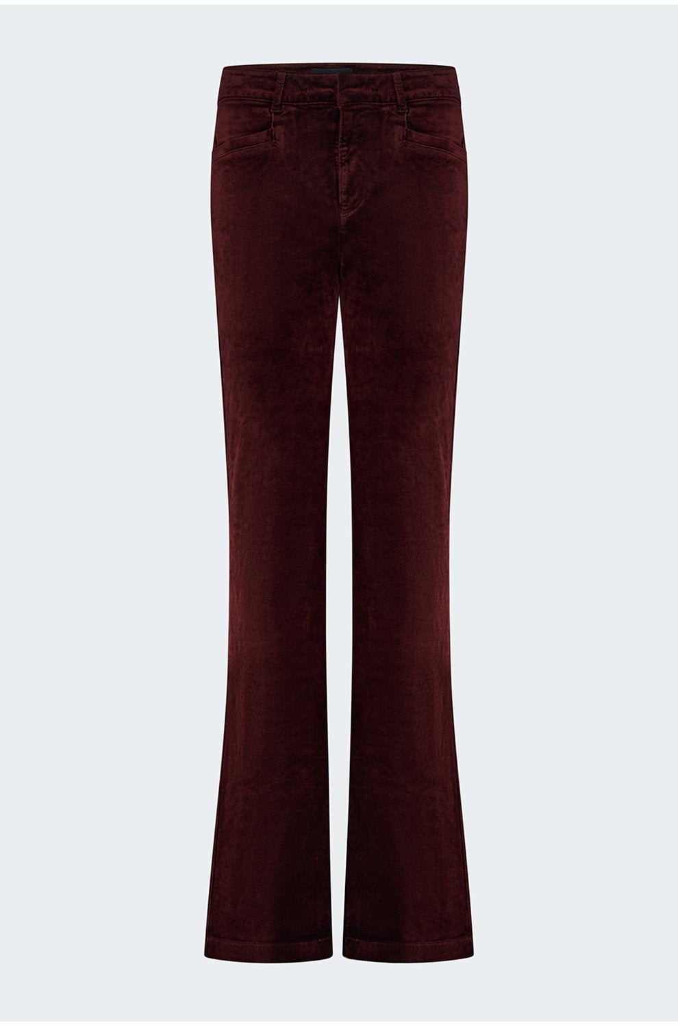 High Rise Laurel Canyon in Dark Oxblood Velvet